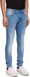 Nudie Jeans Blue Tight Terry Jeans