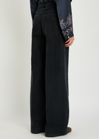 Forte_forte Wide-leg Brushed Cotton Trousers Navy