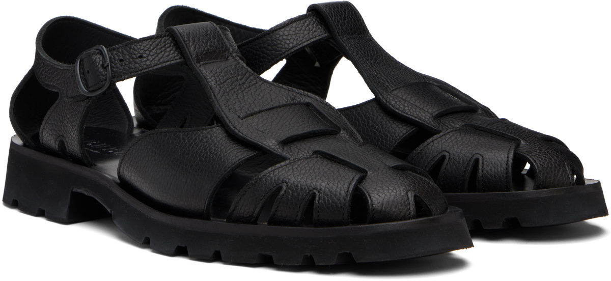 HEREU Black Pesca Sport Grainy Sandals