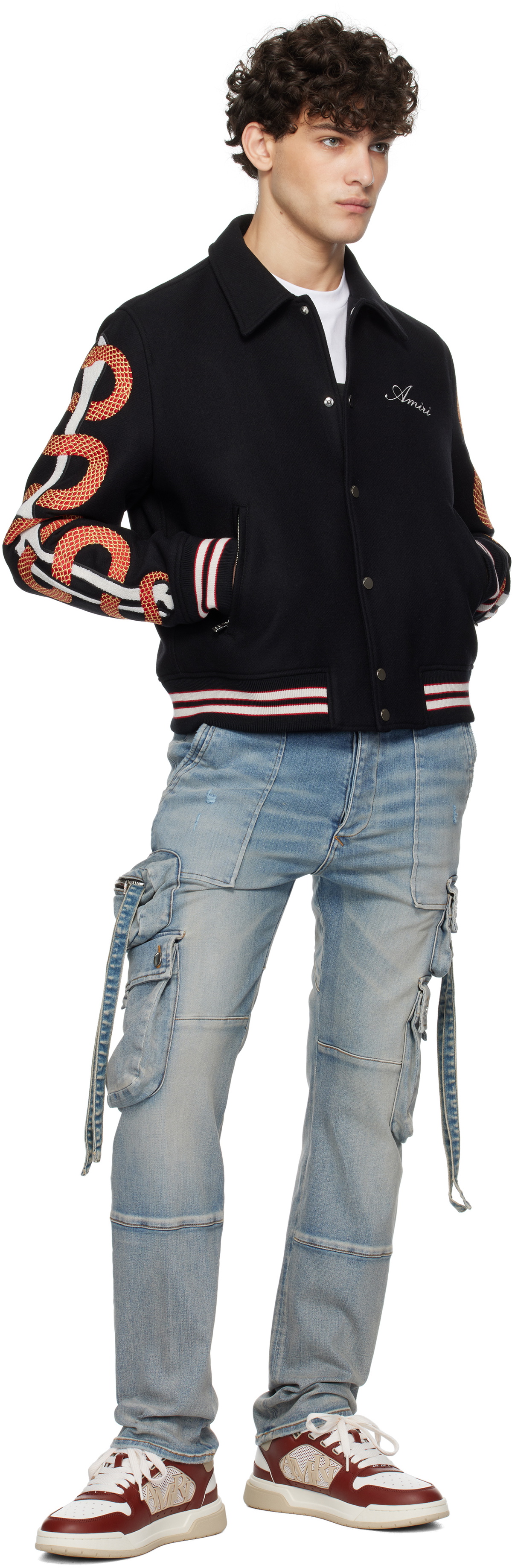 AMIRI Blue Tactical Denim Cargo Pants