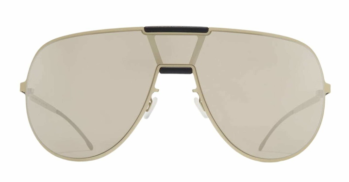 Photo: Mykita Mr005 Mh74 - Titan / Black / Electrum Mirror Lens Sunglasses
