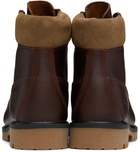 Timberland Burgundy Heritage 6-Inch Lace-Up Waterproof Boots