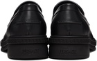 Versace Black Greca Leather Loafers
