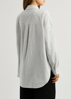 Eileen Fisher Checked Seersucker Shirt White