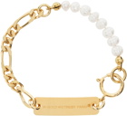 IN GOLD WE TRUST PARIS Gold Pearl Figaro Bracelet