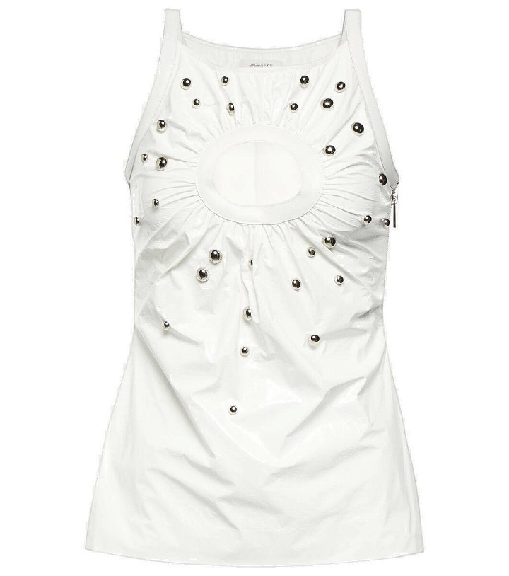 Photo: Jacques Wei Embellished cutout tank top
