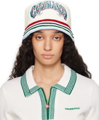 Casablanca White Gothic Crochet Bucket Hat