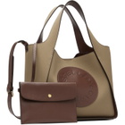 Stella McCartney Khaki Logo Crossbody Tote