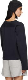 Bode Navy 'Rec' Pullover Sweatshirt