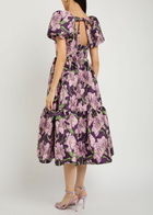 Sister Jane Floraison Floral-jacquard Woven Midi Dress Purple