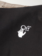 Off-White - Logo-Print Cotton-Twill Face Mask - Black