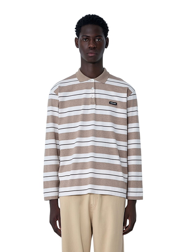 Photo: Miu Miu Striped Polo Shirt