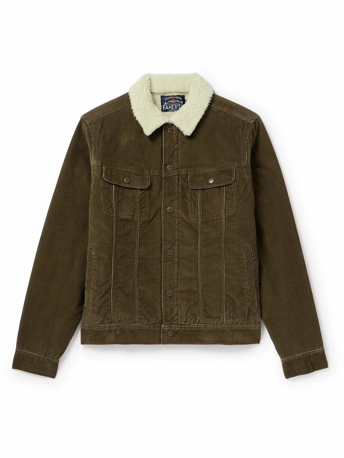 Faherty - Doug Good Feather Bondi Reversible Quilted Organic Cotton-Jaquard  Jacket - Brown Faherty