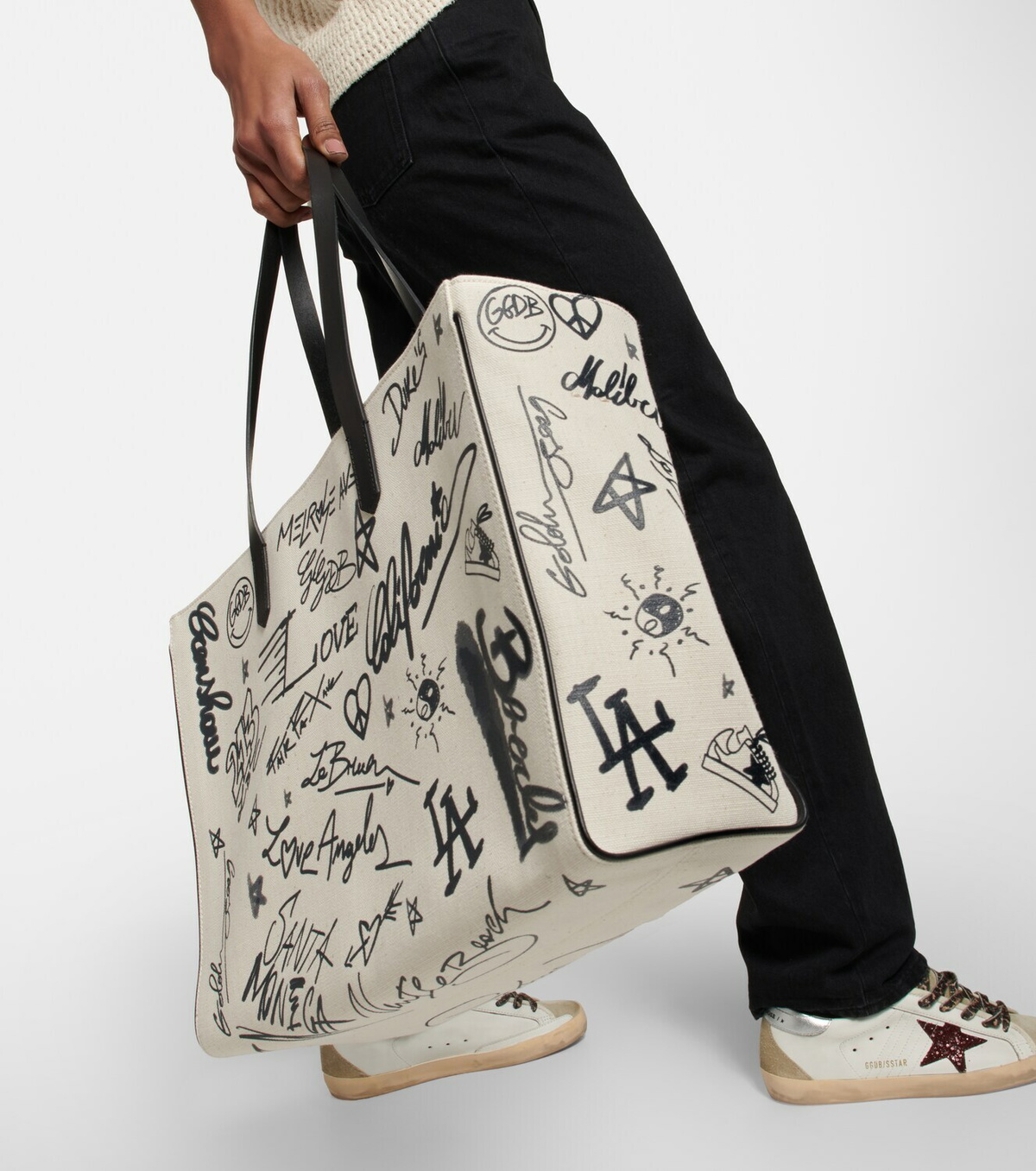 Golden Goose - California printed canvas tote