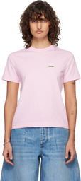 JACQUEMUS Pink 'The Gros Grain short-sleeve' T-shirt