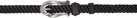 Fax Copy Express Black Twisted Hardware Belt