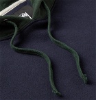 Stüssy - Logo-Embroidered Colour-Block Fleece-Back Cotton-Jersey Hoodie - Navy
