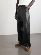 VETEMENTS - Straight-Leg Leather Trousers - Black
