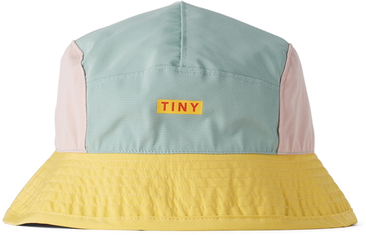 Photo: TINYCOTTONS Baby Yellow & Blue Color Block Bucket Hat