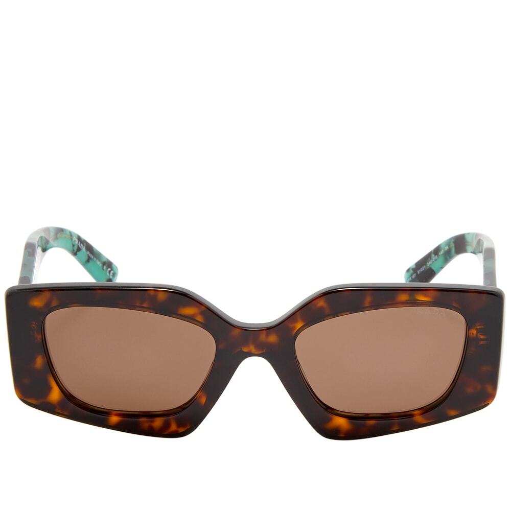 Prada Eyewear Women's PR 15YS Sunglasses in Tortoise/Green Prada