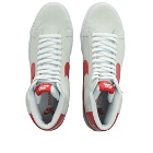 Nike SB Men's Zoom Blazer Mid PRM Sneakers in Summit White/Lobster
