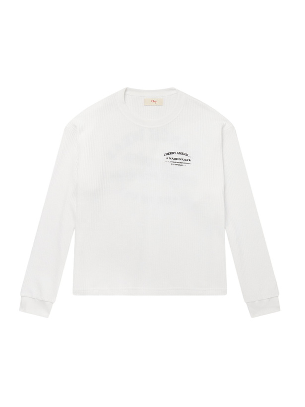 Photo: Cherry Los Angeles - Logo-Printed Cotton-Jersey T-Shirt - White