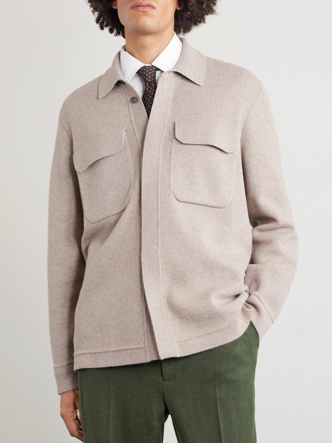 Dunhill - Cotton and Cashmere-Blend Overshirt - Neutrals