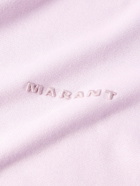 Marant - Mikis Logo-Embroidered Cotton-Blend Jersey Sweatshirt - Pink