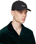 MSGM Black Embroidered Cap
