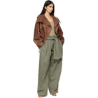 BALMAIN Brown Lambskin Bomber Jacket