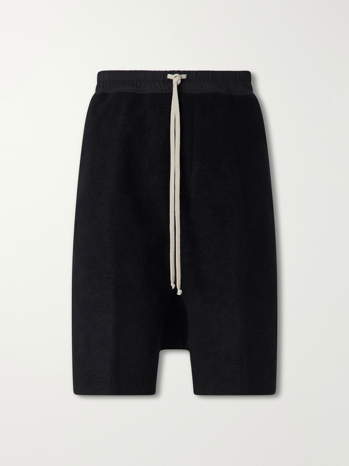 Rick Owens - Rick's Pods Straight-Leg Cashmere Drawstring Shorts - Black