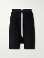 Rick Owens - Rick's Pods Straight-Leg Cashmere Drawstring Shorts - Black