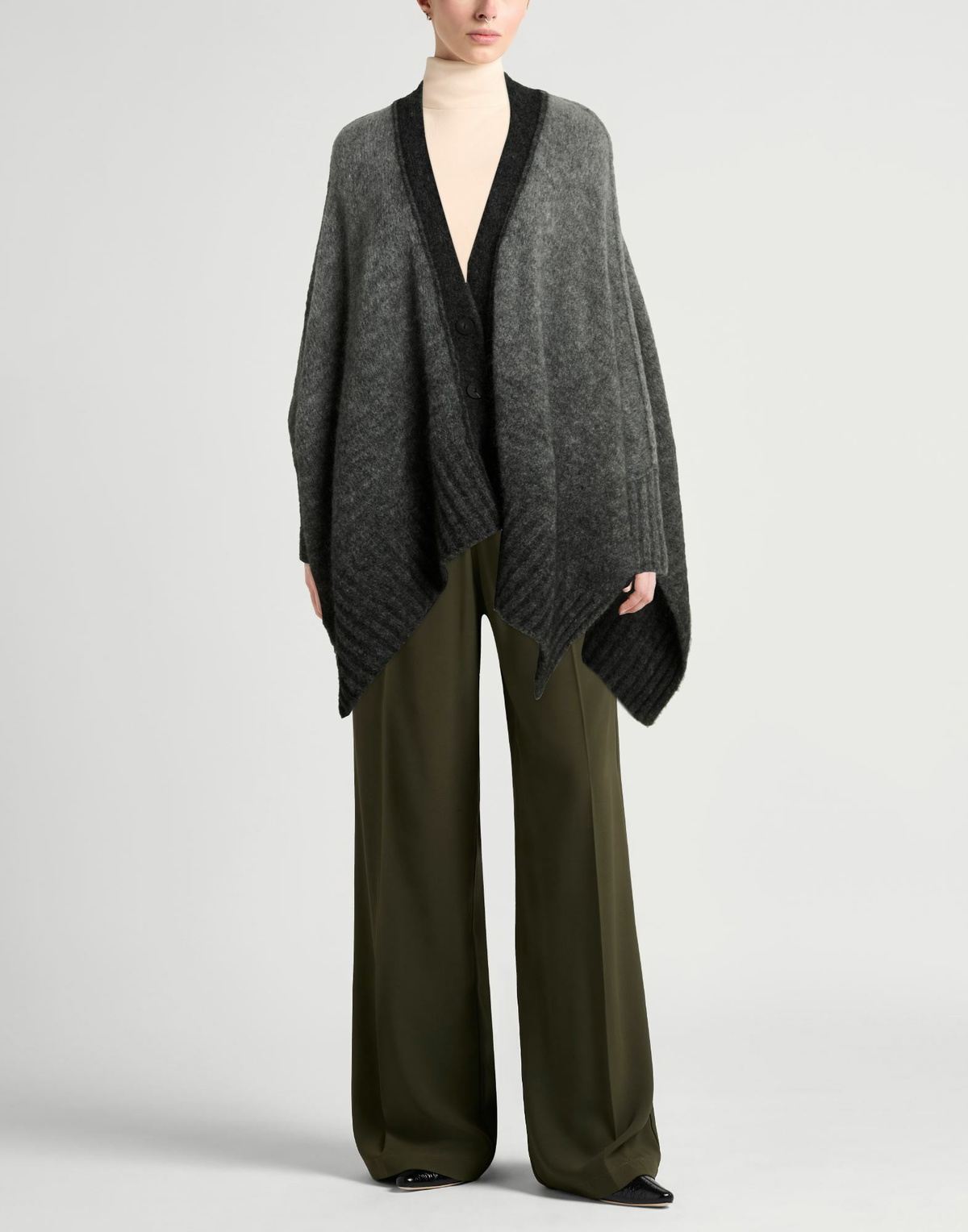Isabel Benenato Womens Cardigan in Grey