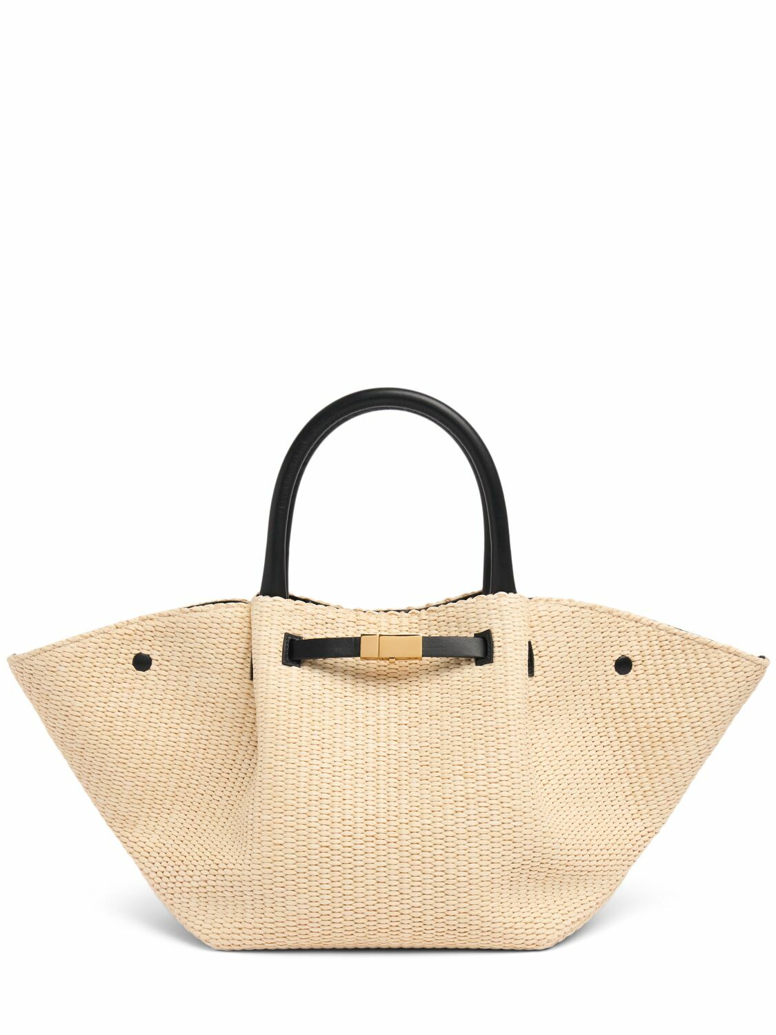 DEMELLIER Midi New York Raffia Tote Bag
