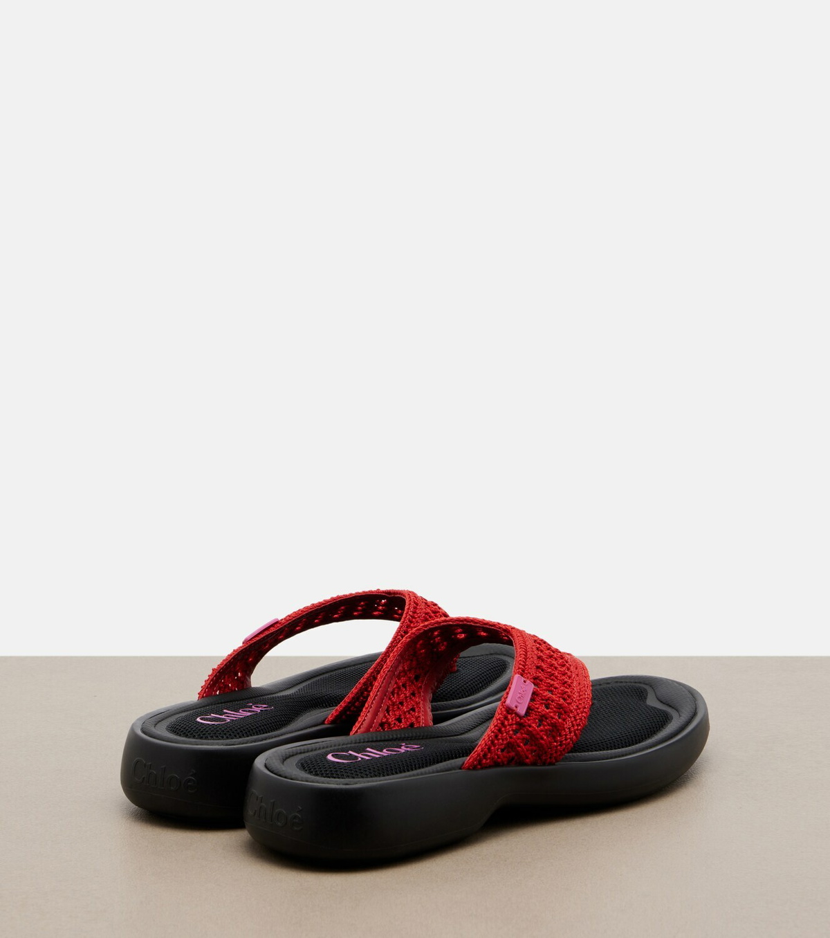 Chloé Poolette crochet thong sandals