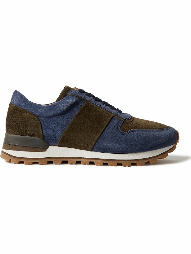 Photo: Mr P. - Panelled Suede Sneakers - Blue