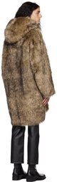 System Beige Faux-Fur Coat