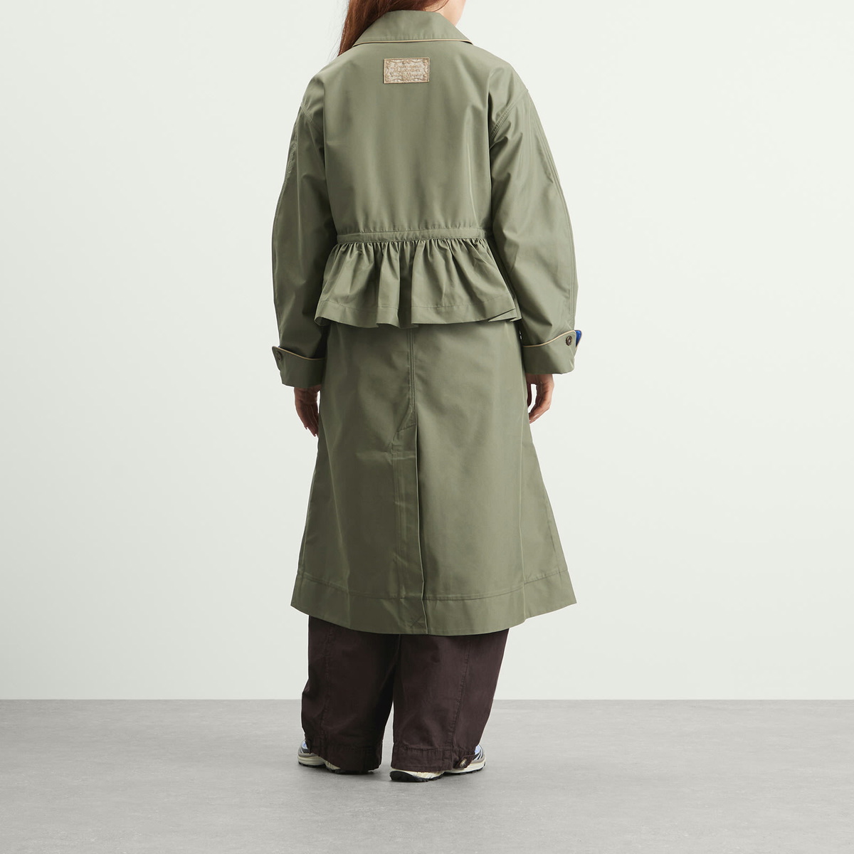Damson Madder Women's Myrtle Trench Coat in Sage
