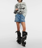 Y/Project Appliqué leather knee-high boots