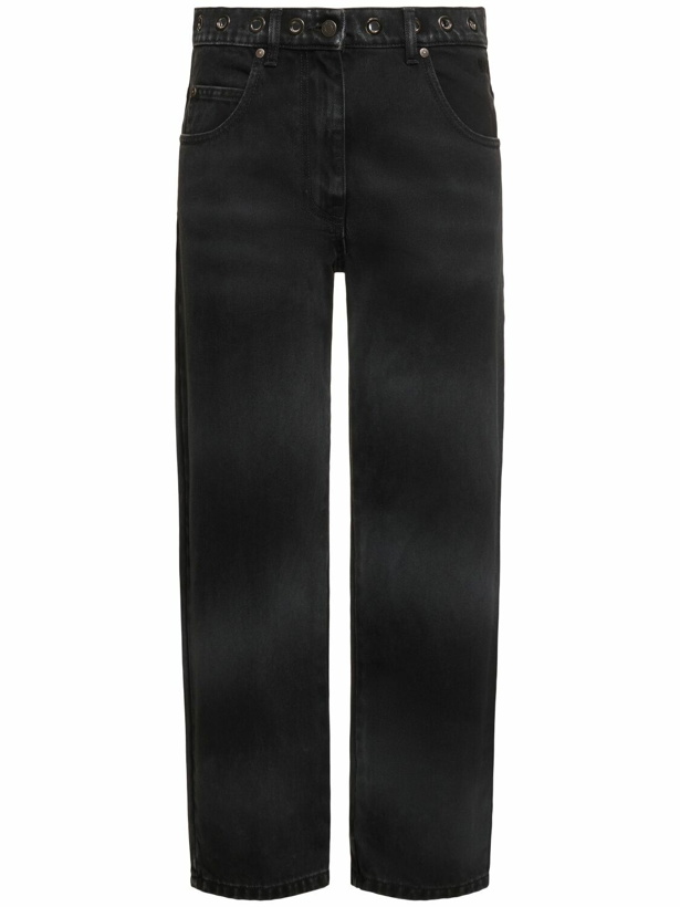 Photo: MSGM Embellished Denim Midrise Straight Jeans