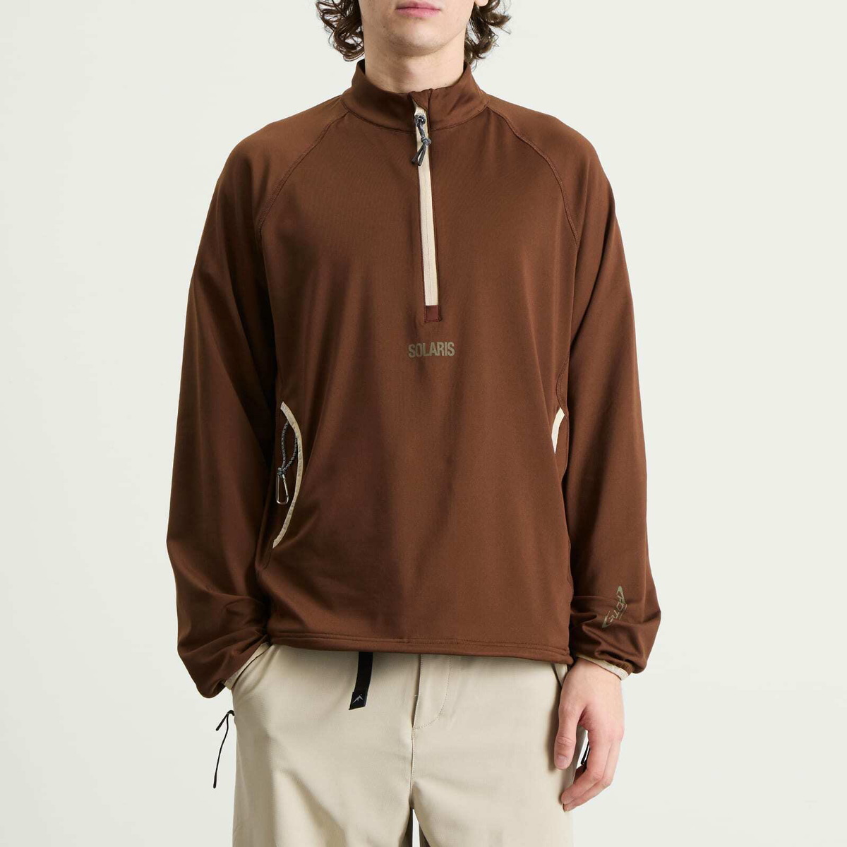 KA_YO_Prototype Men's Half Zip Base Layer in Burnt Wine