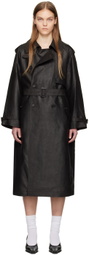 UMBER POSTPAST Brown Mud-Dyed Trench Coat