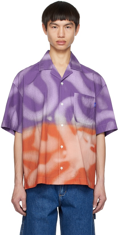 Photo: Awake NY Purple & Orange Dip-Dyed Shirt