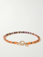 Peyote Bird - Majour Gold-Plated Tourmaline and Carnelian Beaded Bracelet