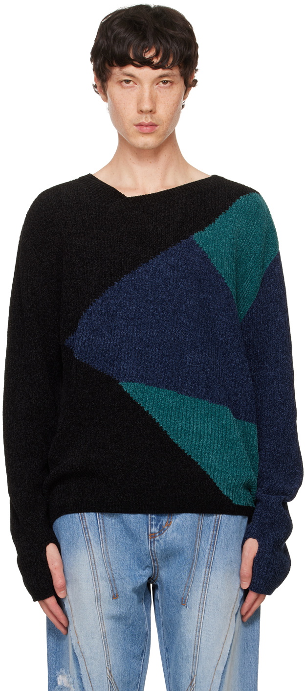 Andersson Bell Black & Blue Fite Sweater Andersson Bell
