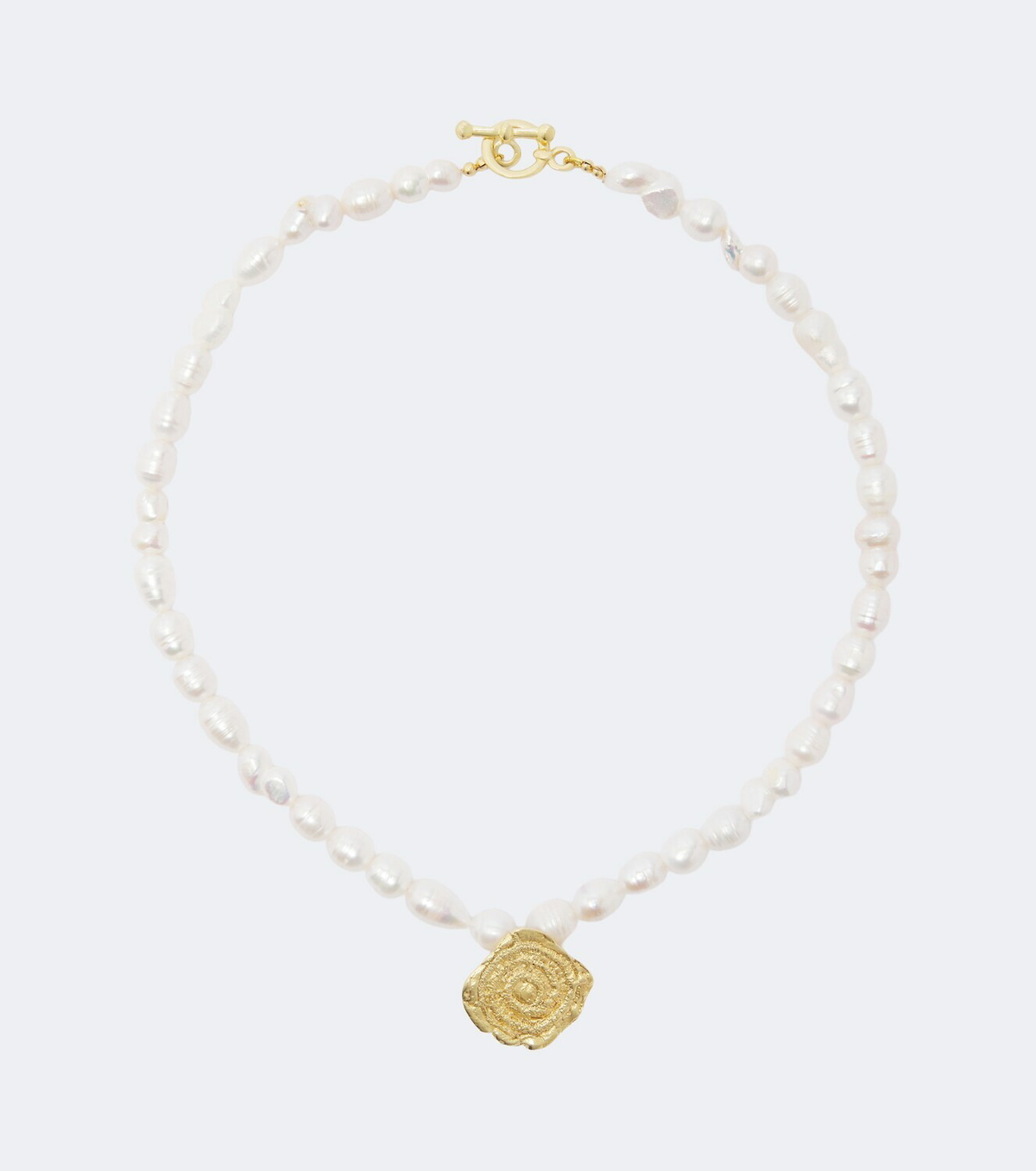 Ysso Daphne pearl 24kt gold-plated necklace