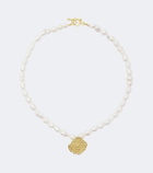 Ysso Daphne pearl 24kt gold-plated necklace