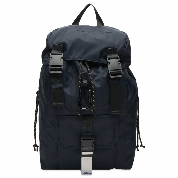 Photo: A.P.C. Men's Sac A Dos Trek 2.0 Back Pack in Dark Navy 