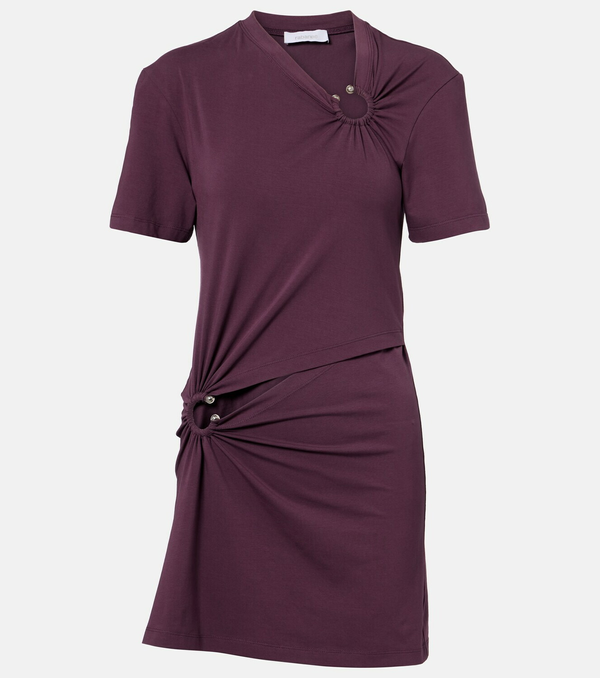 Rabanne Cutout cotton-blend jersey minidress