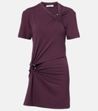 Rabanne Cutout cotton-blend jersey minidress